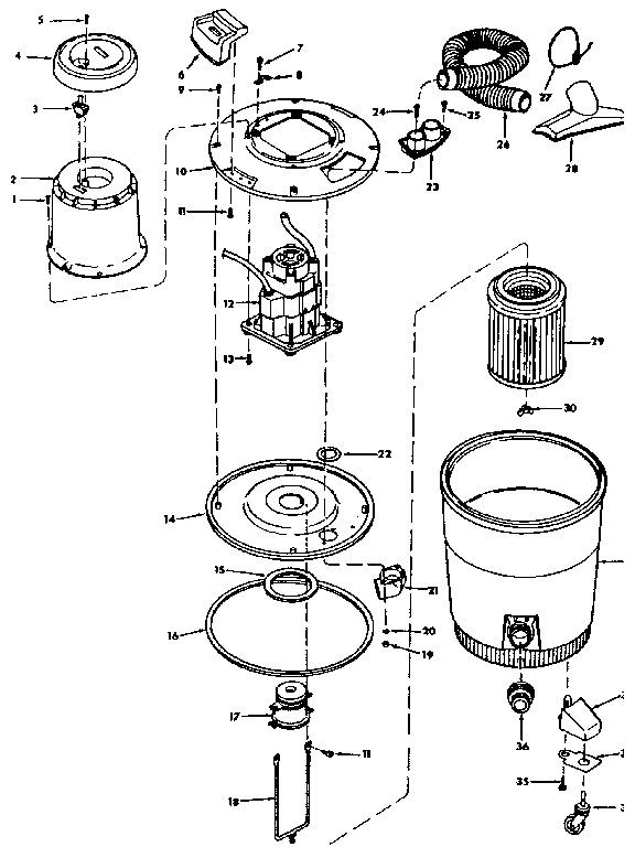 1 Diagram and Parts List for 113179880  Craftsman Filters & Accessories