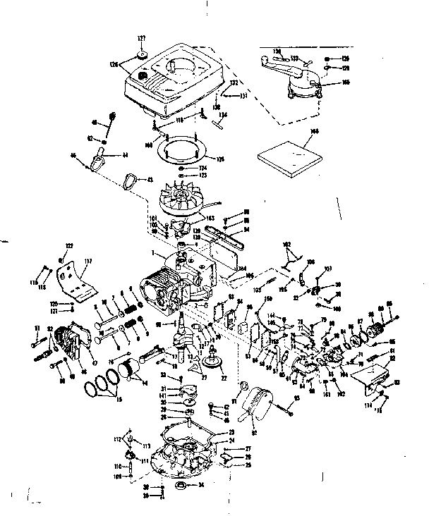 Craftsman 4-cycle Engine Diagram and Parts List for 143105101  Craftsman Engine