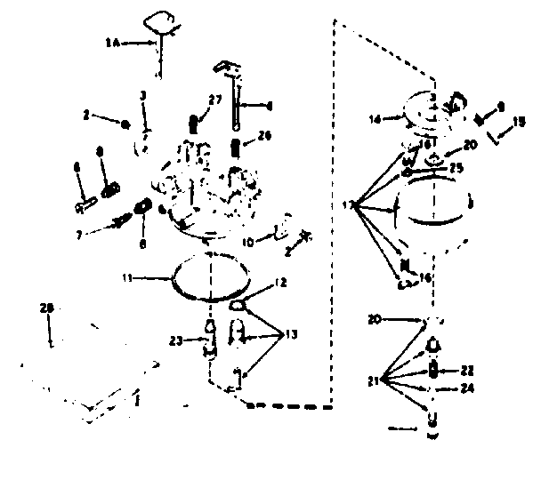 Carburetor Diagram and Parts List for 143226312  Craftsman Engine
