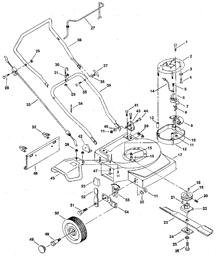 Replacement Parts Diagram and Parts List for 247380901  Craftsman Lawn Mower