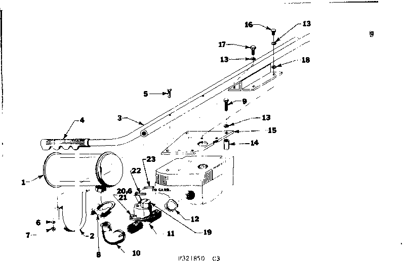 Muffler Assembly Diagram and Parts List for 580321850  Craftsman Engine