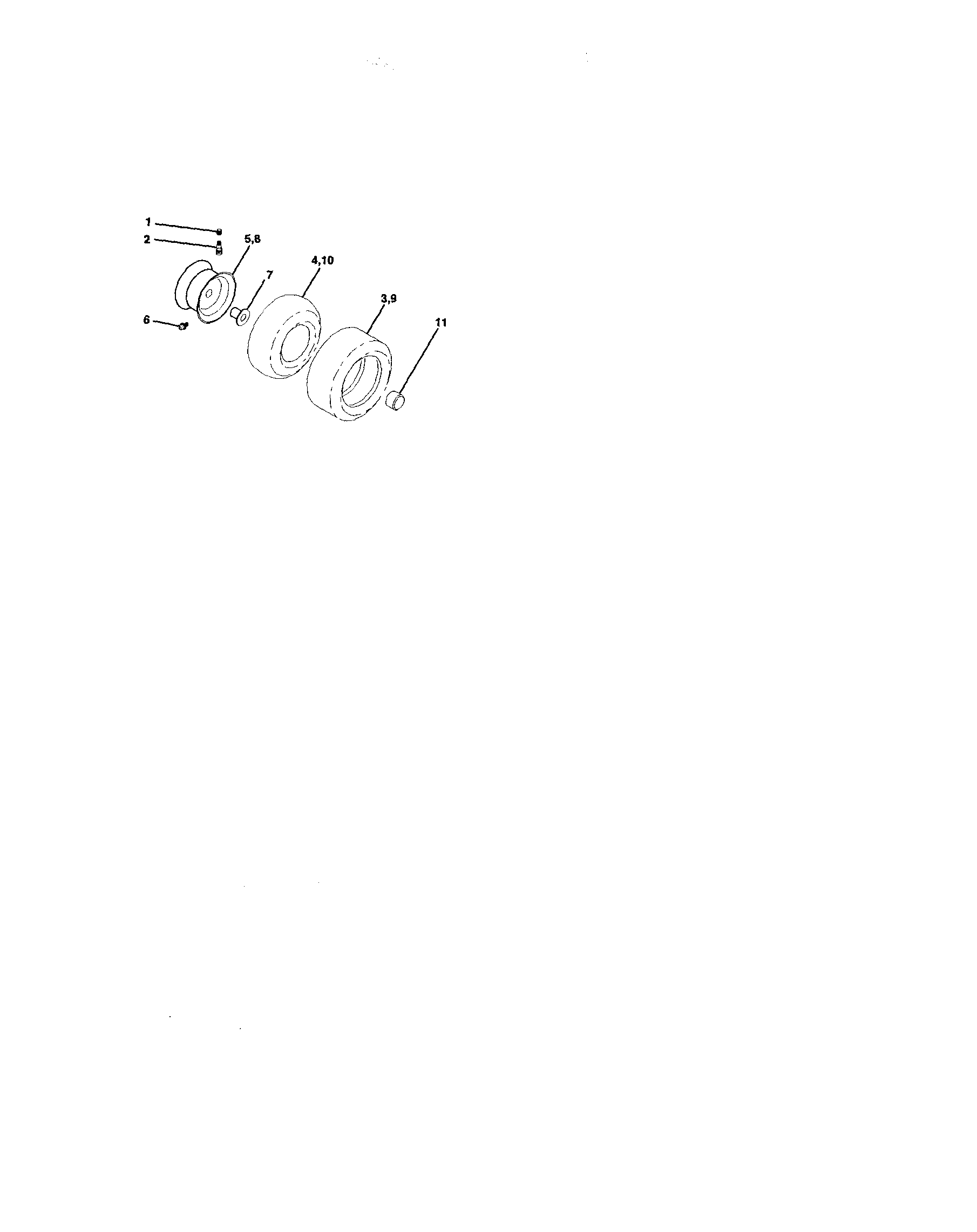Wheels And Tires Diagram and Parts List for 917272084  Craftsman Lawn Tractor