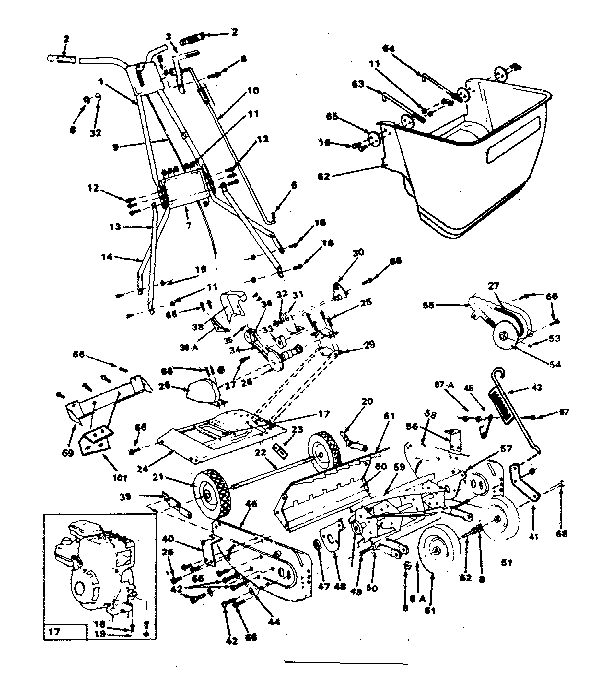 Replacement Parts Diagram and Parts List for 328915103  Craftsman Lawn Mower