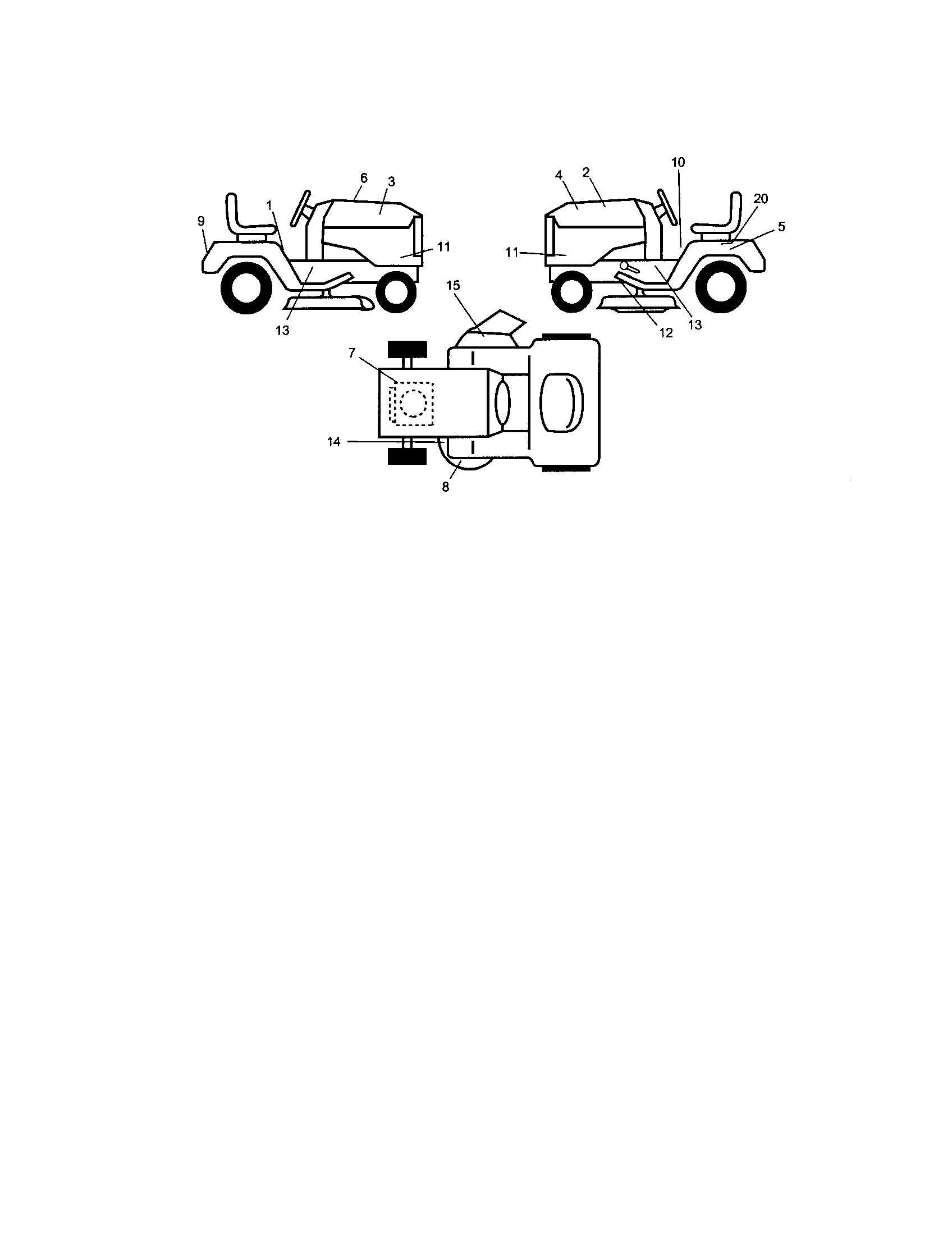 Decals Diagram and Parts List for 917274762  Craftsman Lawn Tractor