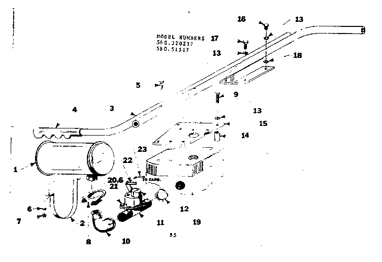 Muffler Assembly Diagram and Parts List for 580320237  Craftsman Engine