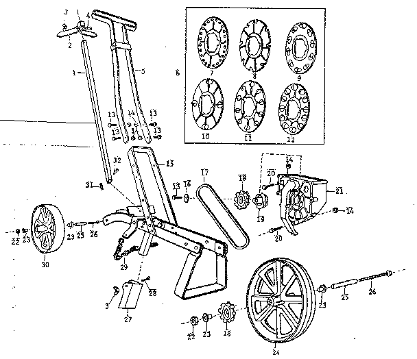 Replacement Parts Diagram and Parts List for 529192200  Craftsman Seeder