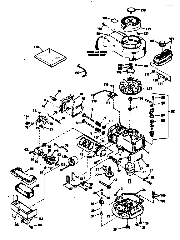 Engine Diagram and Parts List for 143384302  Craftsman Engine