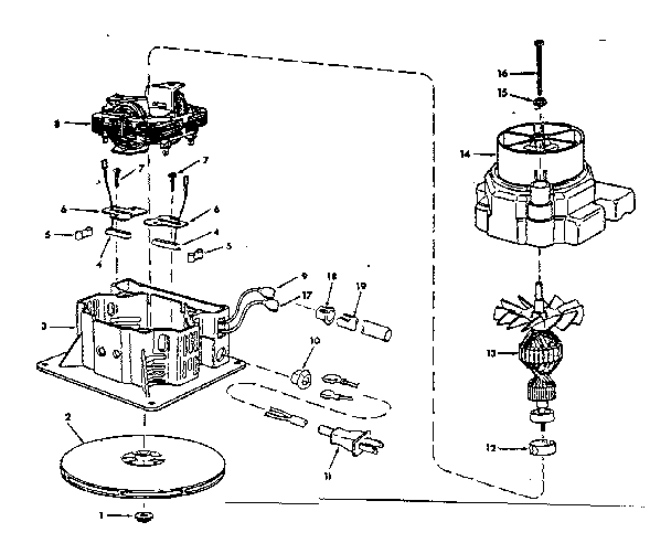 Motor Diagram and Parts List for 113179440  Craftsman Filters & Accessories