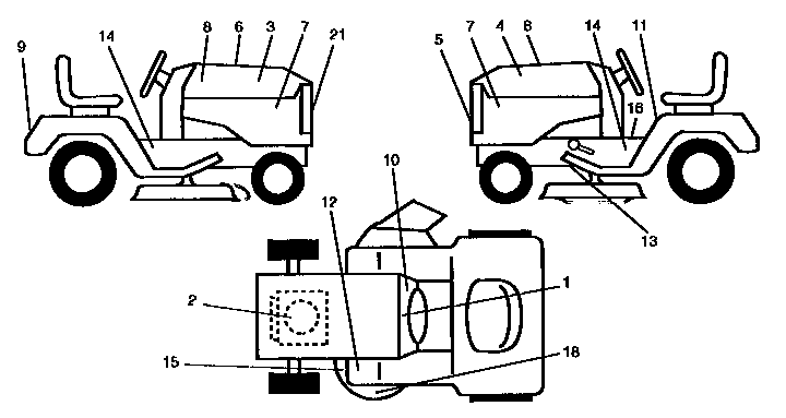 Decals Diagram and Parts List for 917257622  Craftsman Engine