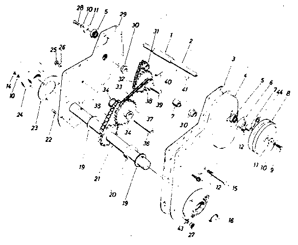 Transmission 784-0257 Diagram and Parts List for 247298611  Craftsman Tiller