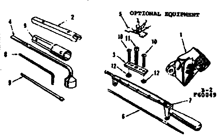 Optional Equipment Diagram and Parts List for 91760049  Craftsman Chainsaw