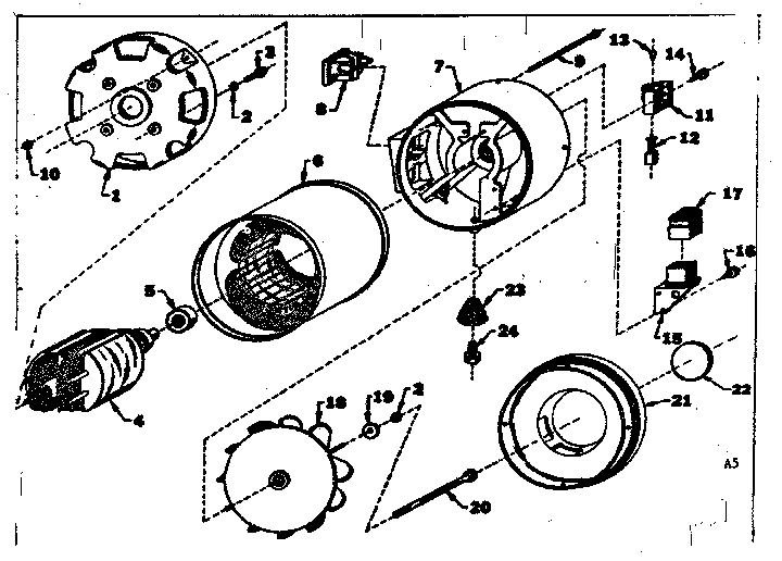 Alternator Diagram and Parts List for 580321519  Craftsman Engine