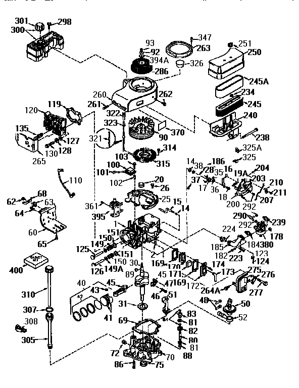 4-cycle Engine  Div71/143 Diagram and Parts List for 1434961000  Craftsman Engine