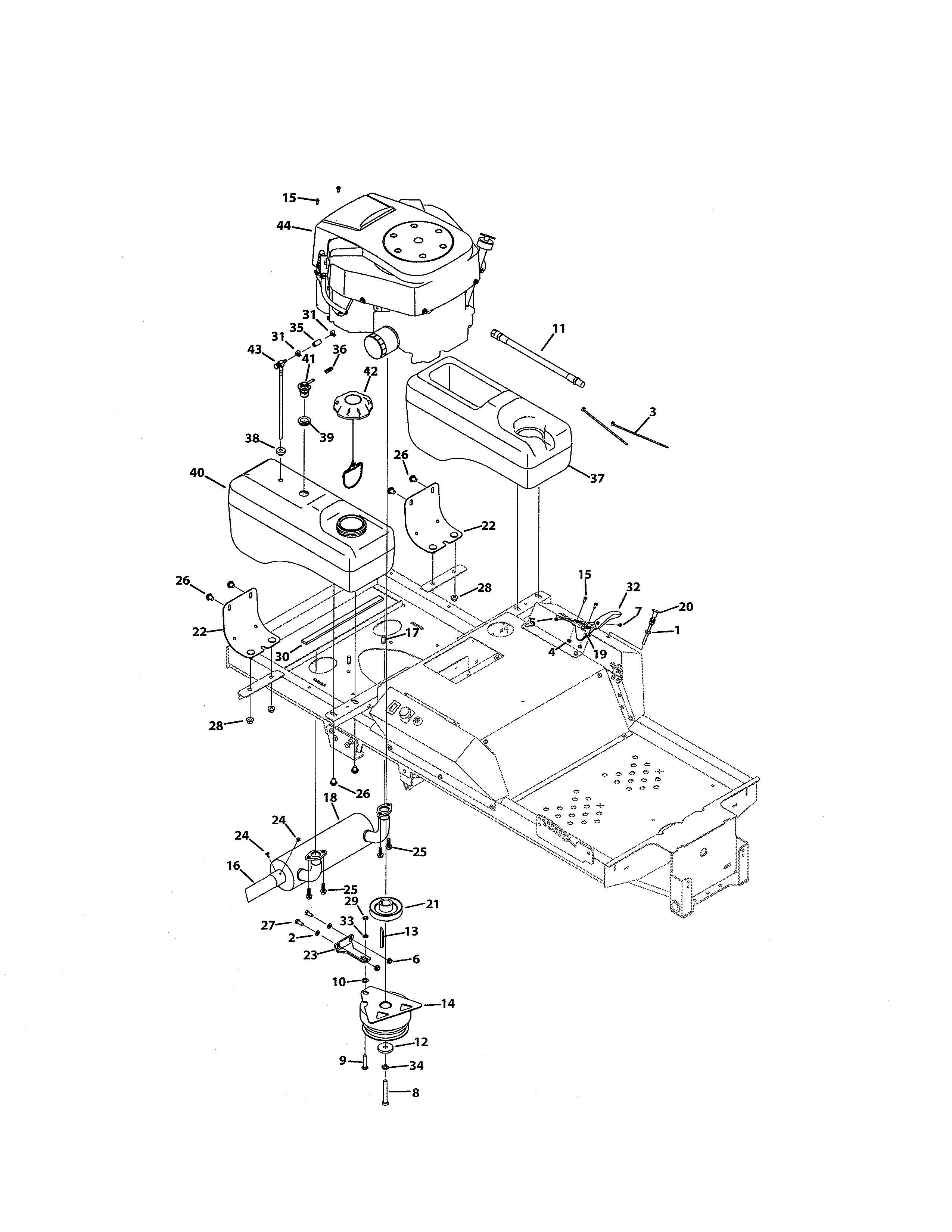 Kh-sv840-3021 Engine Diagram and Parts List for 247250030  Craftsman Engine