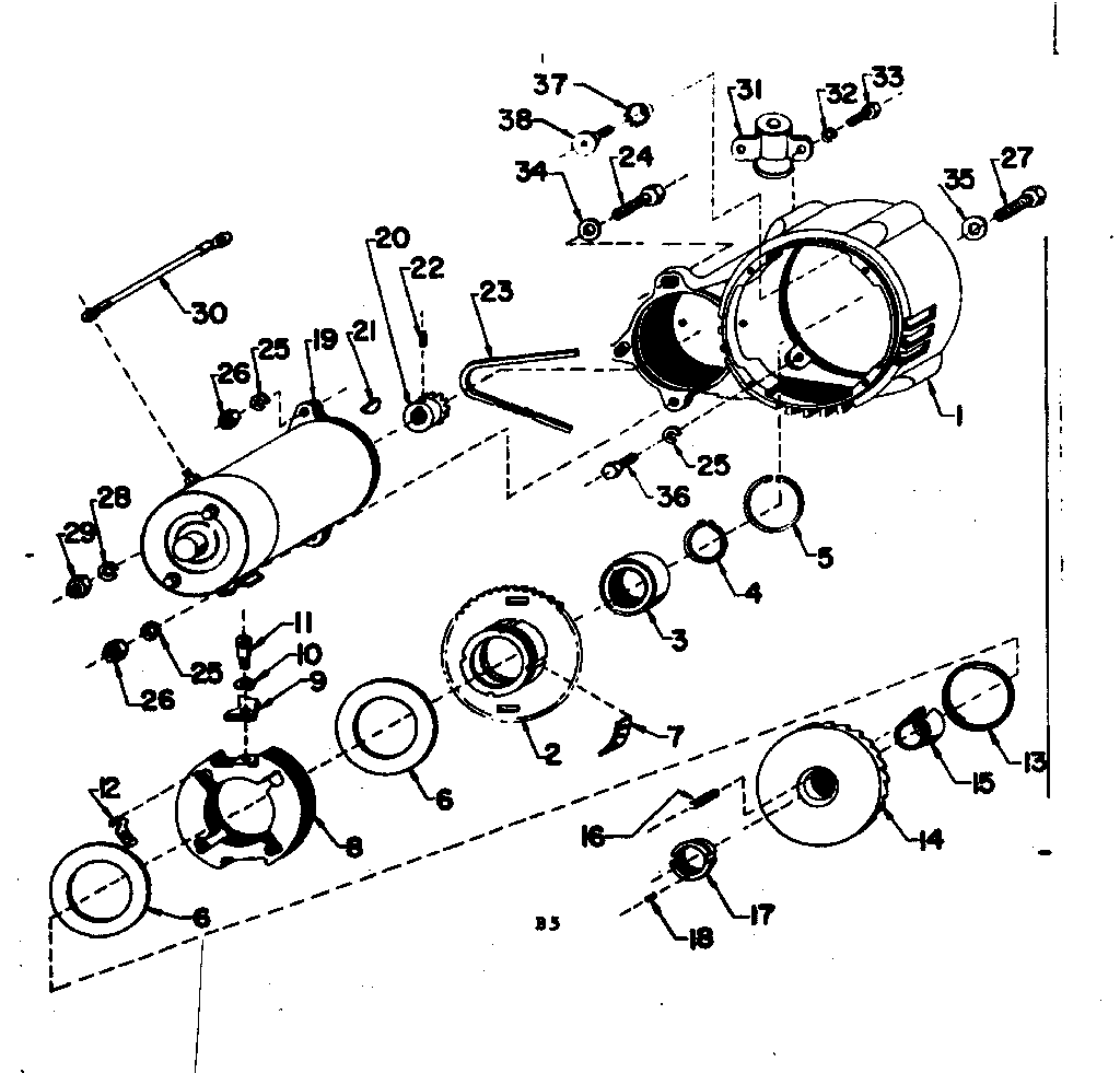Starter Diagram and Parts List for 5803183-4  Craftsman Engine