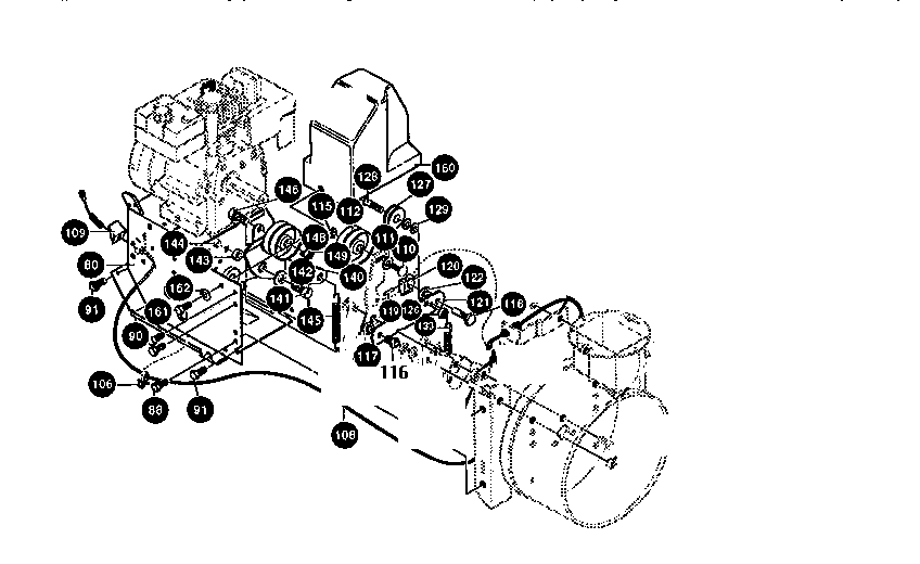Frame Assembly Diagram and Parts List for 536886623  Craftsman Snow Blower