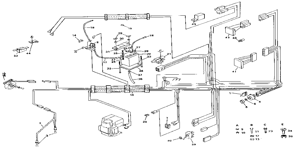 Electrical Diagram and Parts List for 917254551  Craftsman Lawn Tractor