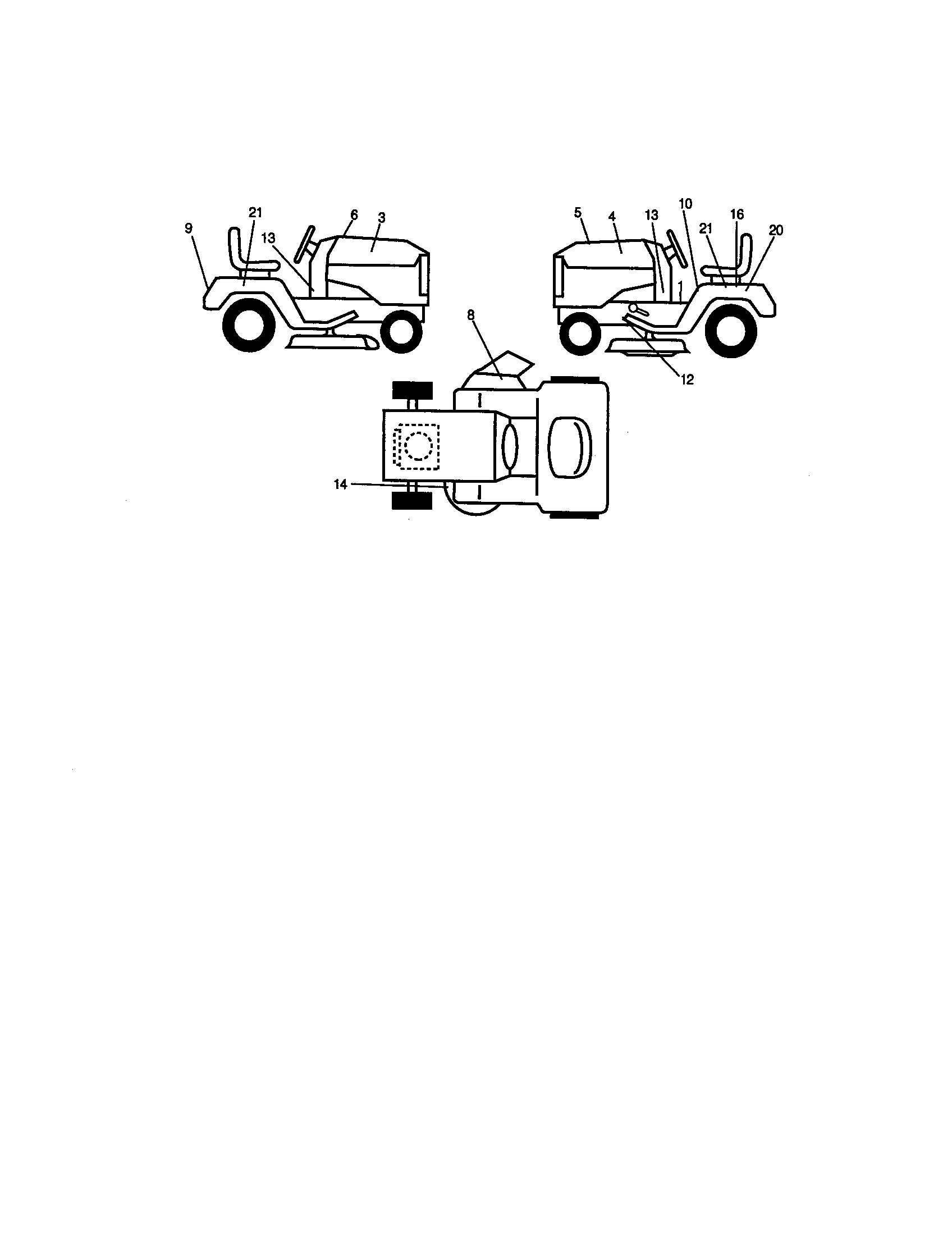 Decals Diagram and Parts List for 917271064  Craftsman Lawn Tractor