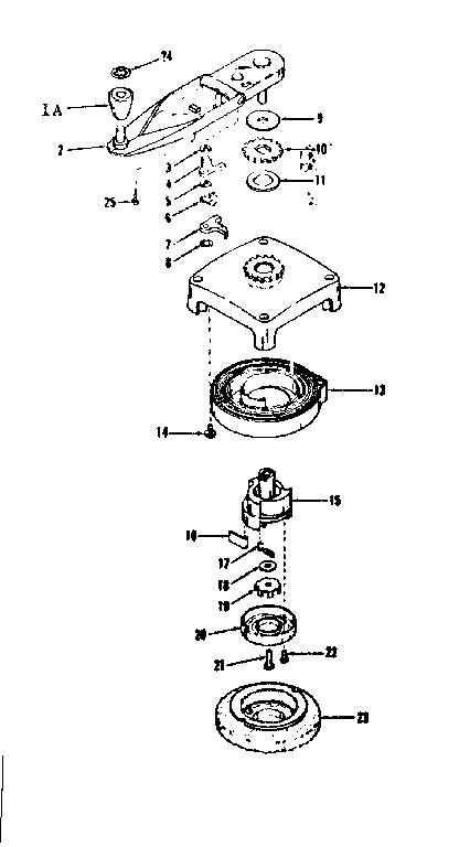 No-pull Starter Diagram and Parts List for 143123031  Craftsman Engine