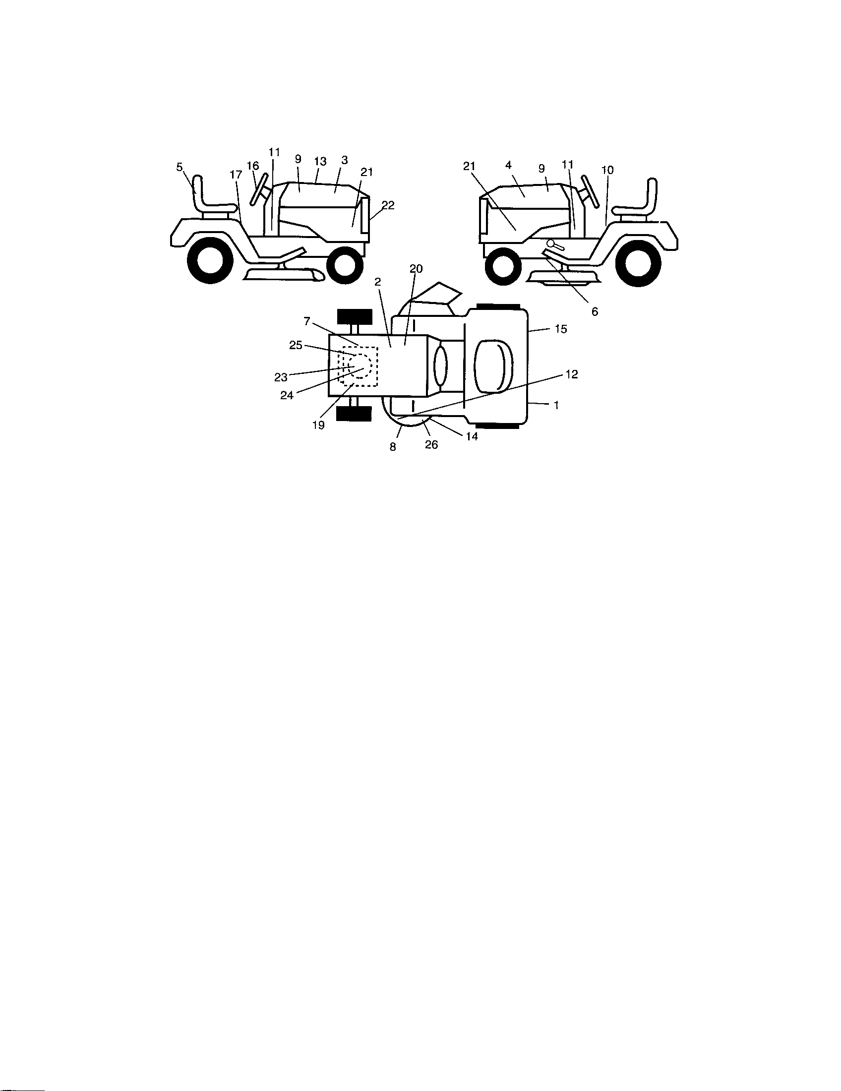 Decals Diagram and Parts List for 917272248  Craftsman Lawn Tractor