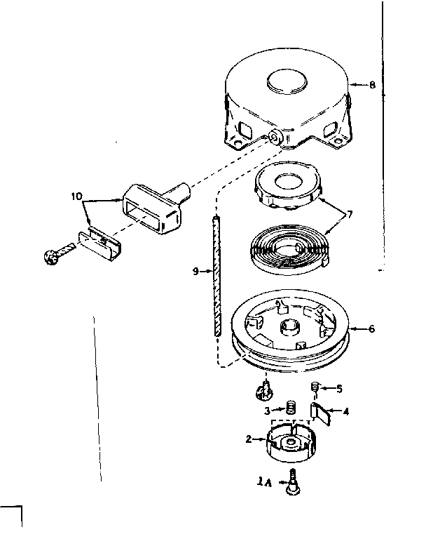 Rewind Starter No. 590449 Diagram and Parts List for 143577022  Craftsman Engine