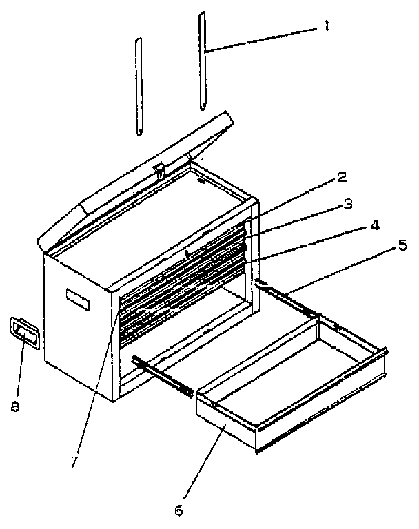 Unit Parts Diagram and Parts List for 706658300  Craftsman Tool Stand & Cart