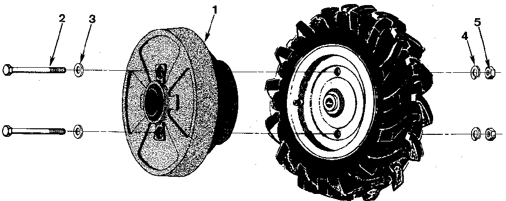 Wheel assembly Diagram and Parts List for 98729909  Craftsman Tiller