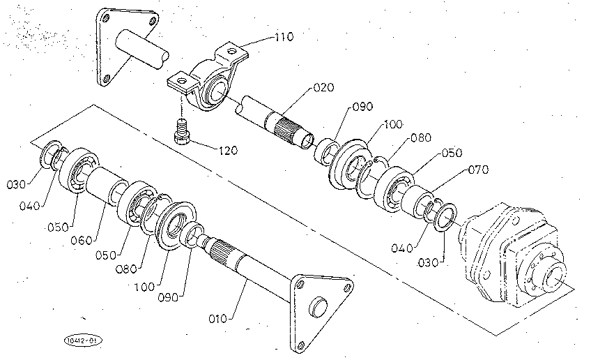 Rear Axle Diagram and Parts List for 3904  Craftsman Lawn Mower