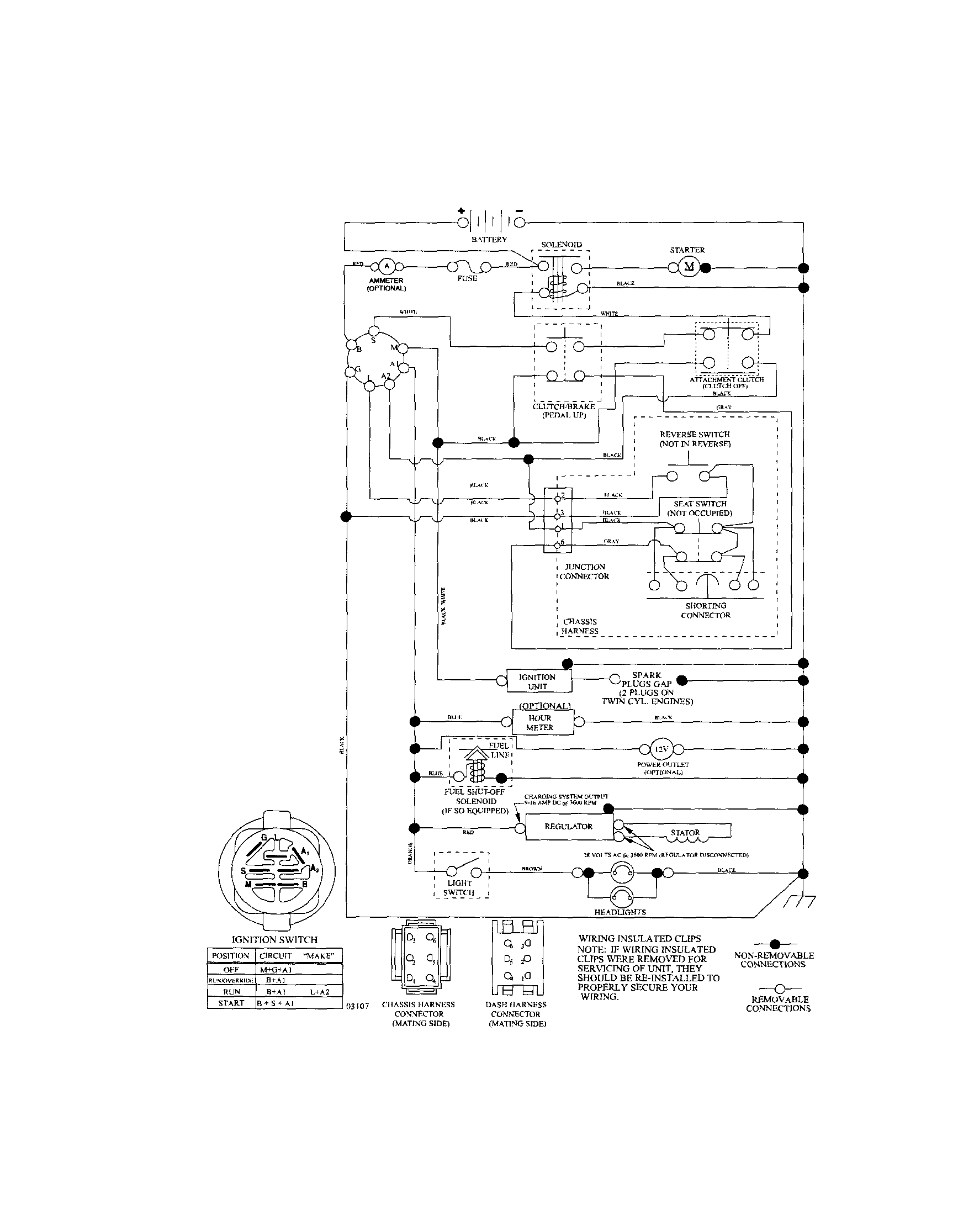Schematic Diagram Diagram and Parts List for 917288342  Craftsman Lawn Tractor