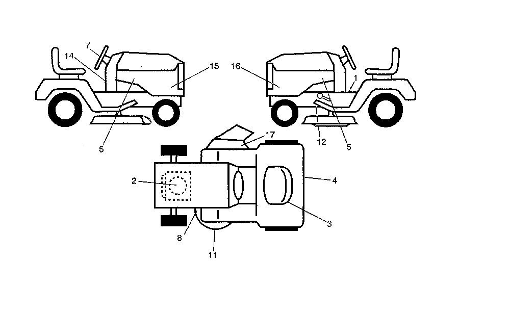Decals Diagram and Parts List for 960420221  Craftsman Lawn Tractor
