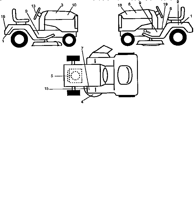Decals Diagram and Parts List for 25992  Craftsman Lawn Tractor
