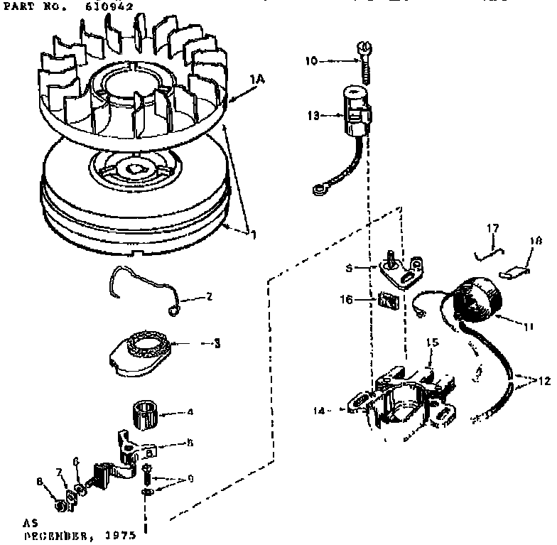 Carburetor Diagram and Parts List for 143667042  Craftsman Engine
