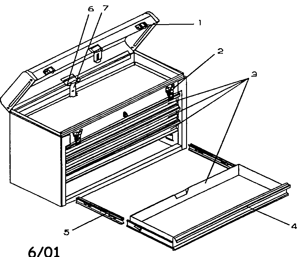 Tool Box Diagram and Parts List for 706594270  Craftsman Tool Stand & Cart