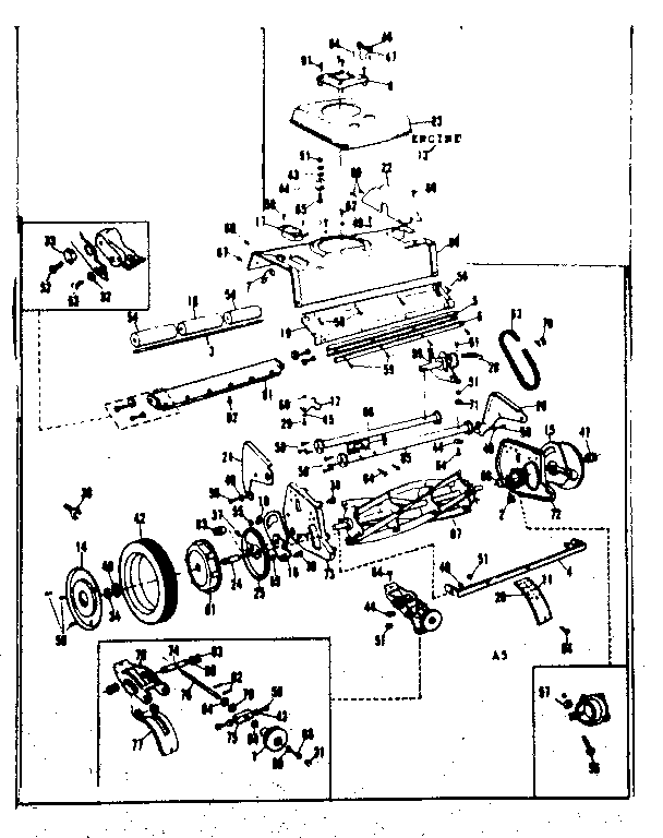 Base Assembly Diagram and Parts List for 53681601  Craftsman Lawn Mower