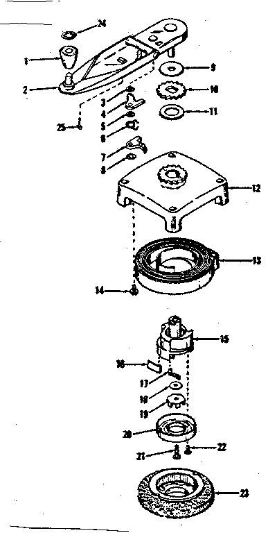 No-pull Starter No. 590361 Diagram and Parts List for 143133052  Craftsman Engine