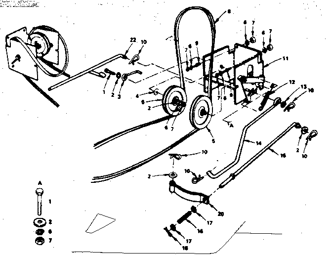 Idler Box Diagram and Parts List for 917253646  Craftsman Lawn Mower