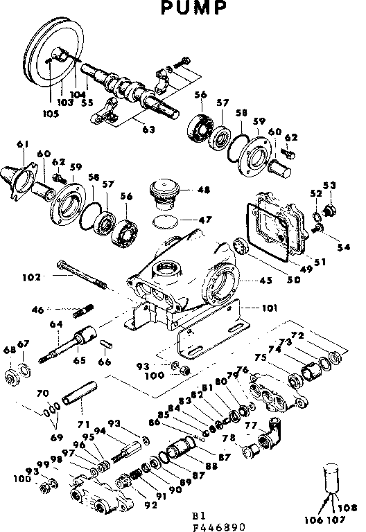 Pump Diagram and Parts List for 471446890  Craftsman Pressure Washer