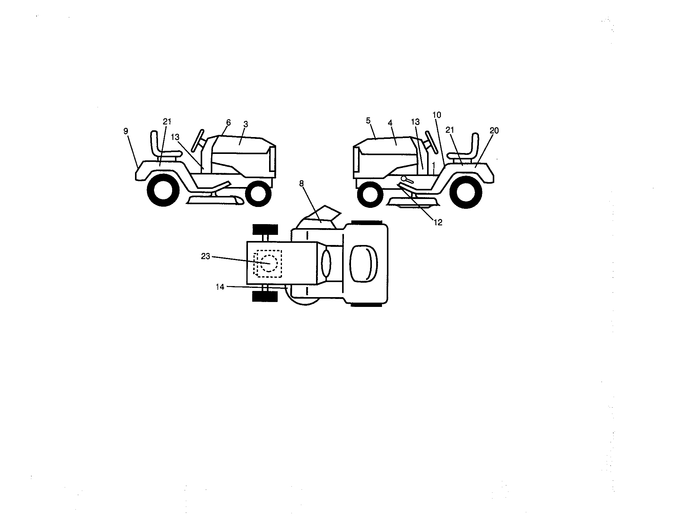 Decals Diagram and Parts List for 917270742  Craftsman Lawn Tractor