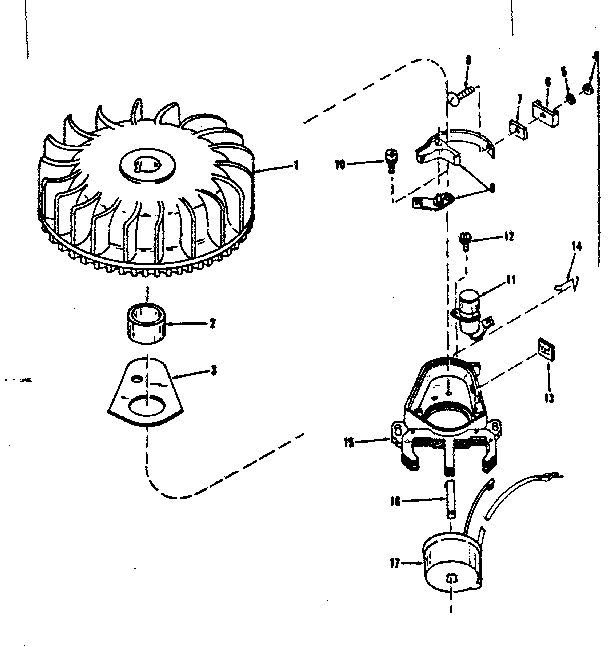 Magneto (wico Fw-2640) Diagram and Parts List for 143102140  Craftsman Engine