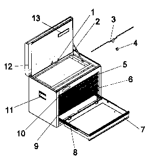 Chest Diagram and Parts List for 706657665  Craftsman Tool Stand & Cart