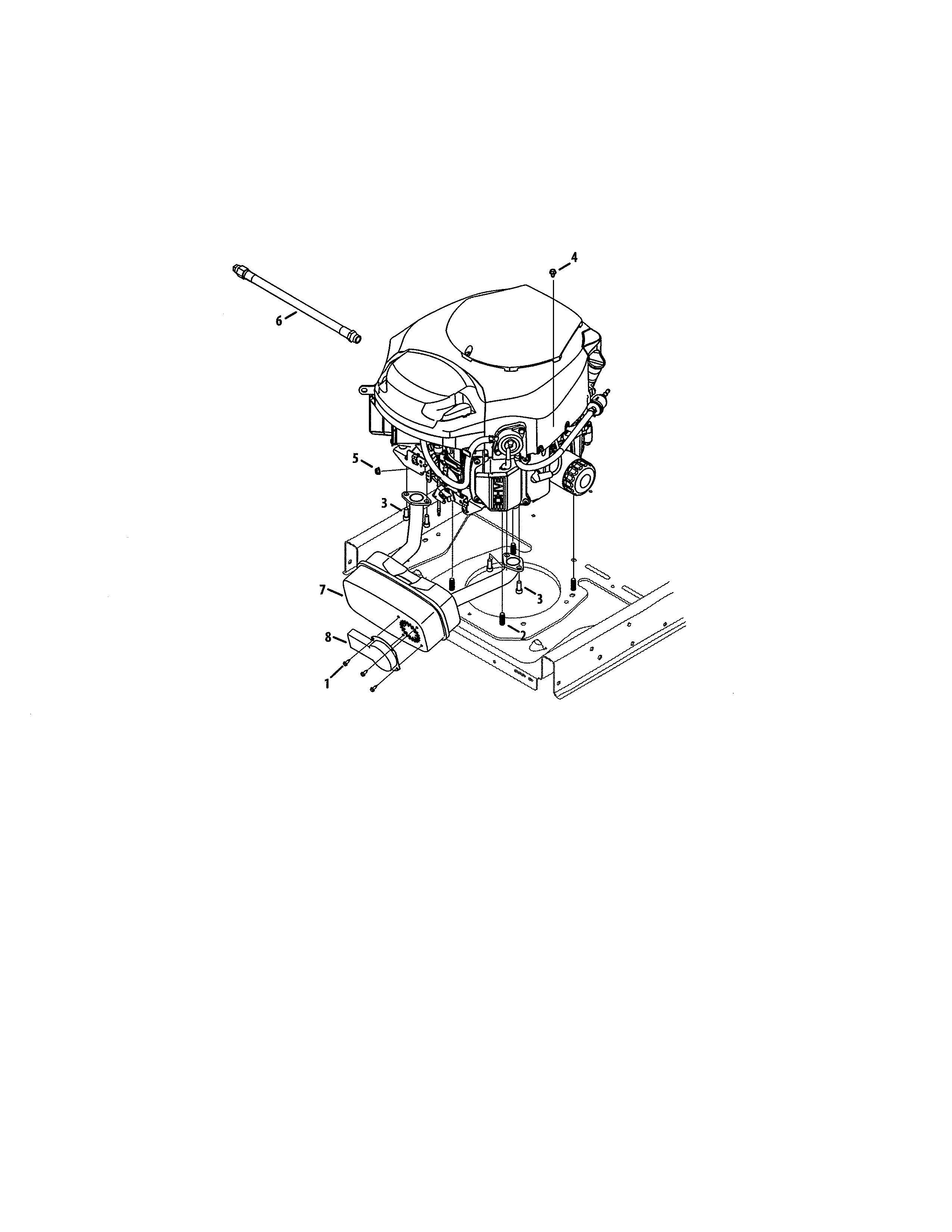 Engine Diagram and Parts List for 247270540  Craftsman Engine