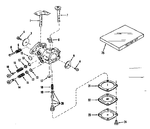 Carburetor No. 630875 (power Products) Diagram and Parts List for 143122222  Craftsman Engine