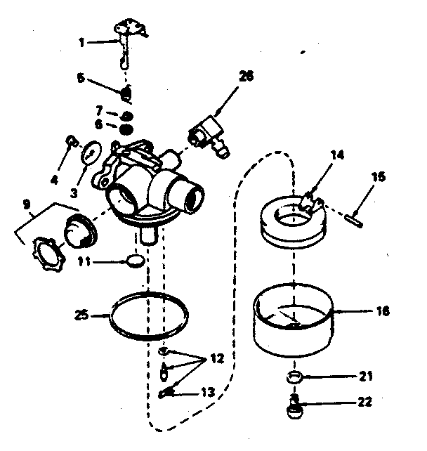 Carburetor No. 632468 Diagram and Parts List for 143374192  Craftsman Engine