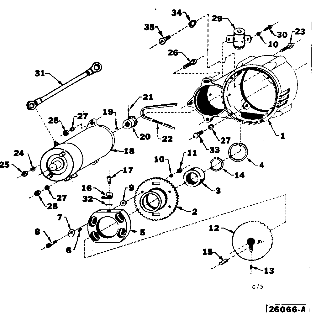 Starter Diagram and Parts List for 58031891  Craftsman Engine