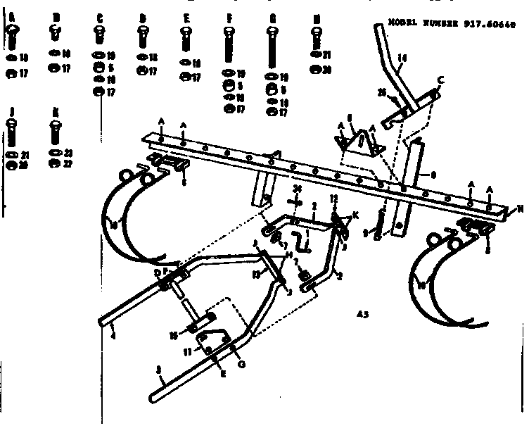 Replacement Parts Diagram and Parts List for 91760640  Craftsman Lawn Tractor