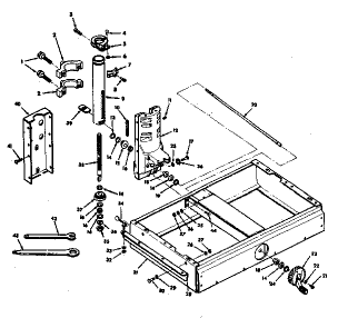PLDM -BASE AND COLUMN ASSEMBLY Diagram and Parts List for 113198111 Type 0 Craftsman Table Saw