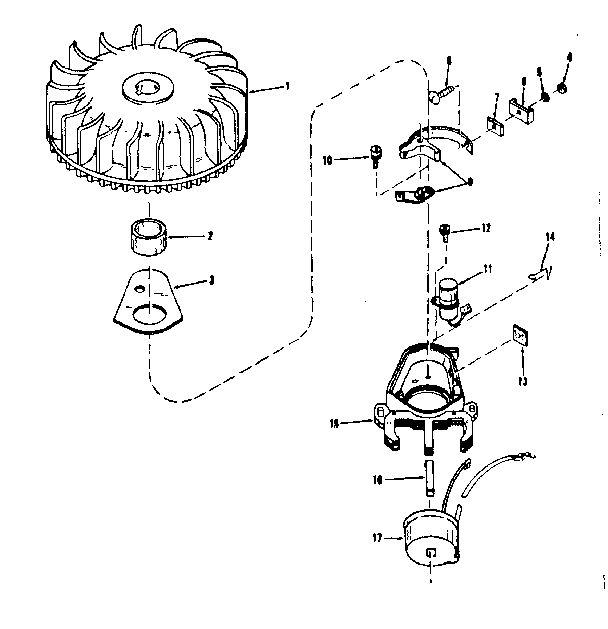 Magneto (wico Fw-2617) Diagram and Parts List for 14324251  Craftsman Engine