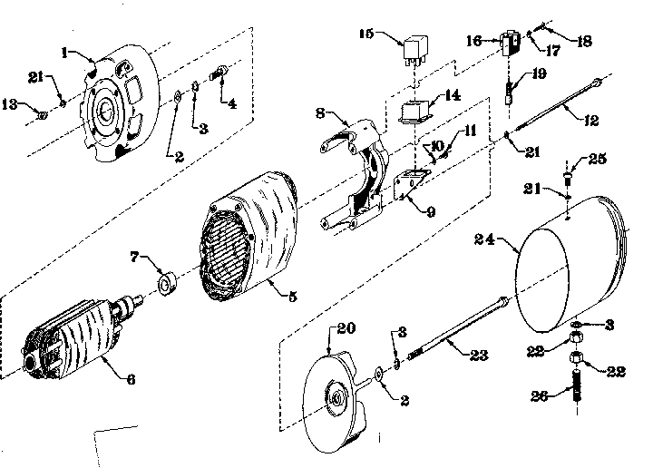 Generator Diagram and Parts List for 58031250  Craftsman Generator