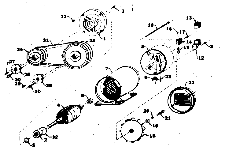 Stator And Pulley Assembly Diagram and Parts List for 580320831  Craftsman Engine