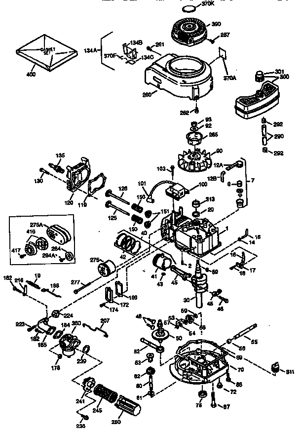 Engine (71/143) 143.964016 Diagram and Parts List for 143964016  Craftsman Engine